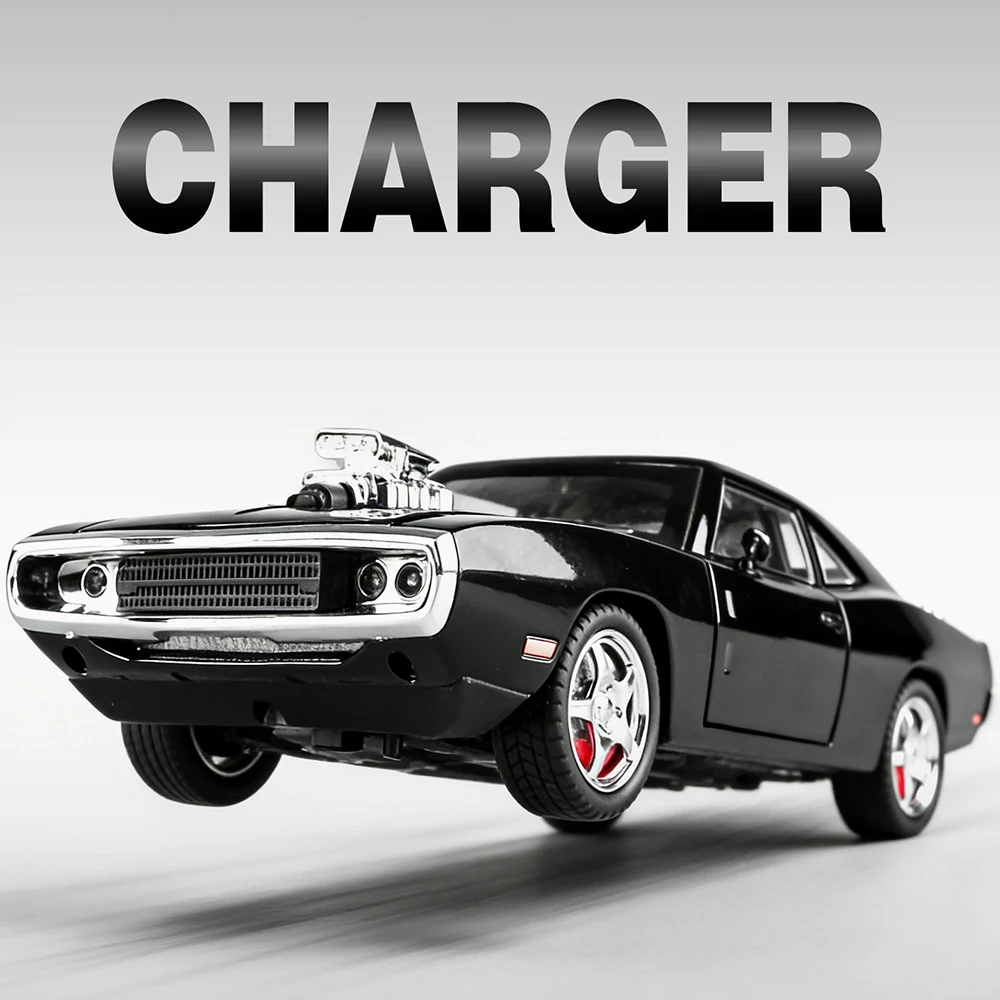 

1:24 Charger Viper Alloy Model Diecast Toys Car with Rubber Tire Pull Back Doors Opened Miniature Vehices Friends Holiday Gifts