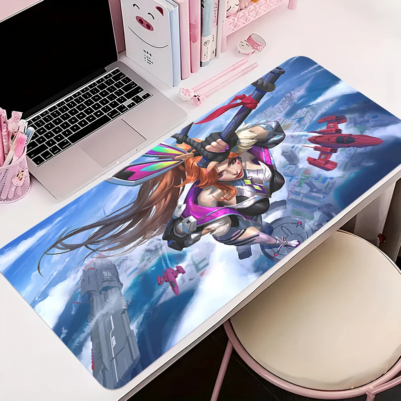 

Mouse Pad HD PC Accessories Keyboard Mat Anime Pattern Anti-slip Rubber Mousepad L-league Of Legends Miss Fortune Gamer Desk Mat