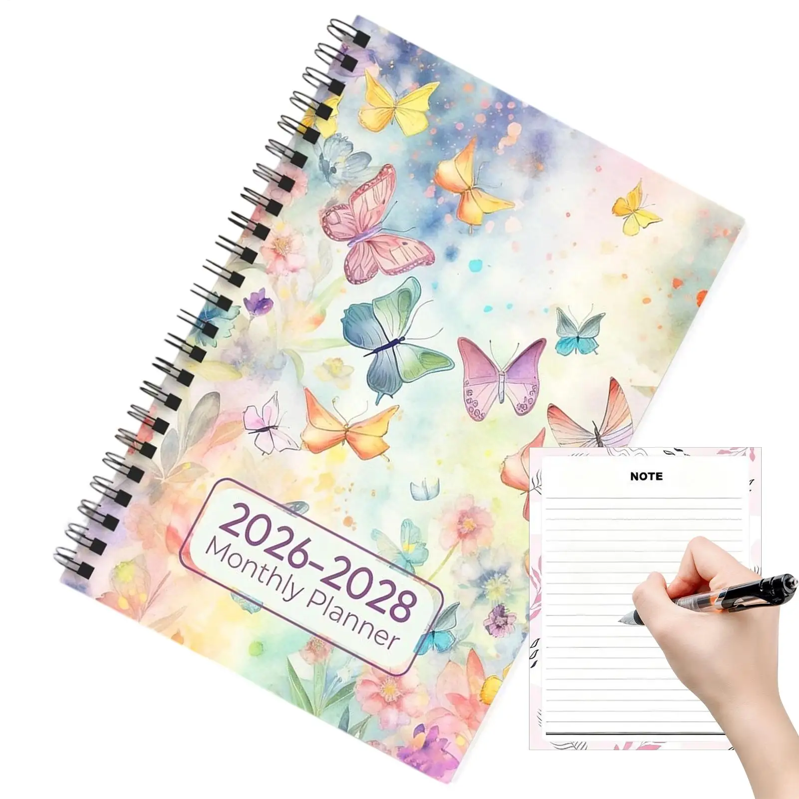 สมุดวางแผนรายเดือน A5 ปี 2006-2008 สมุดบันทึกประจำปี สมุดจดบันทึกธีมดอกไม้สุดหรู สมุดวางแผนรายเดือน 3 ปี สำหรับนักเรียนและครู