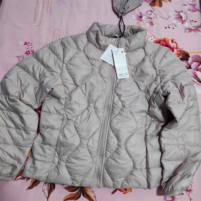 

Теплый легкий тонкий белый утиный пуховик, осень-зима, женский пуховик с satnd воротником, парки, женские короткие пуховики большого размера, верхняя одежда