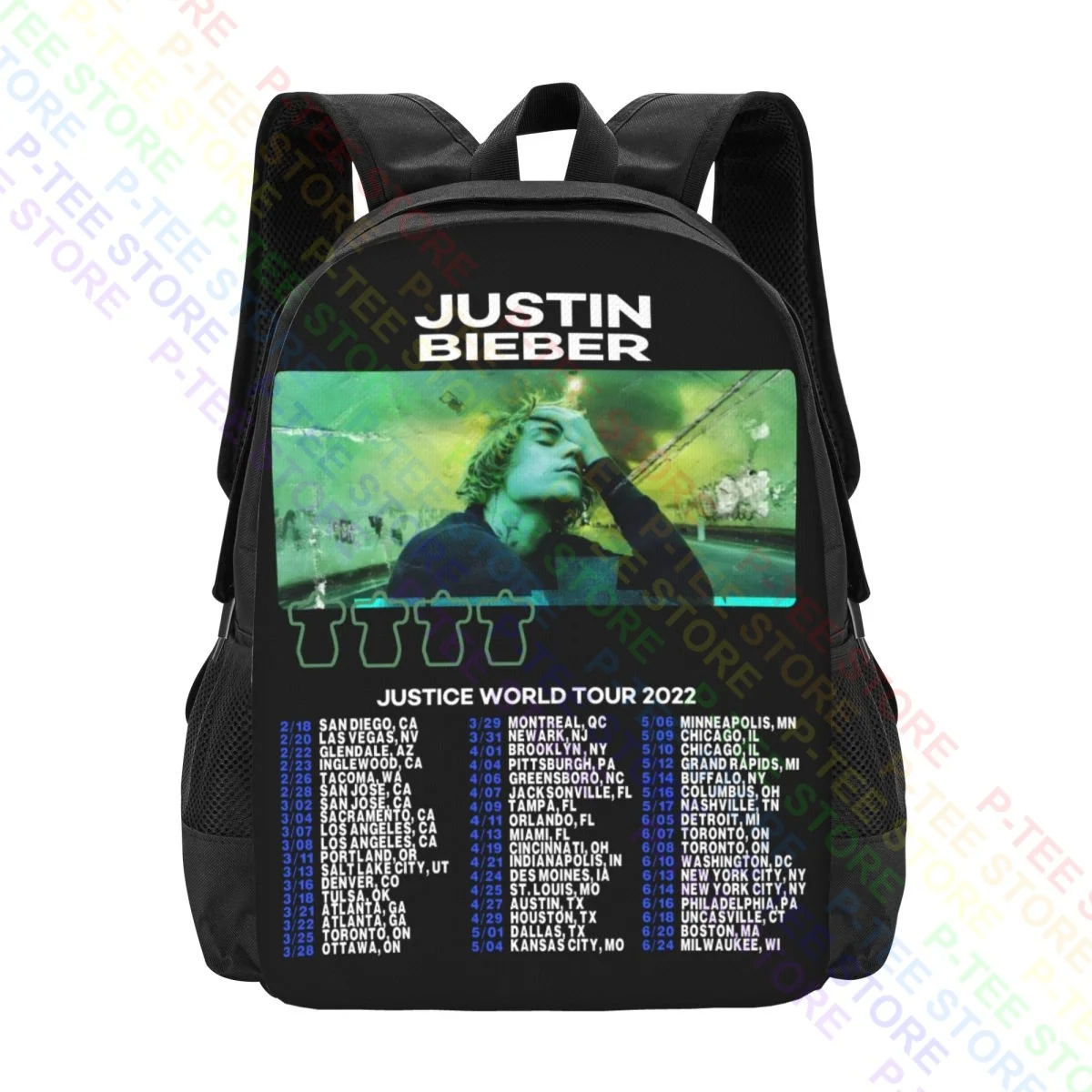 Justin Bieber World Tour 2022 North America P-946Backpack Large Capacity Newest School Sport Bag