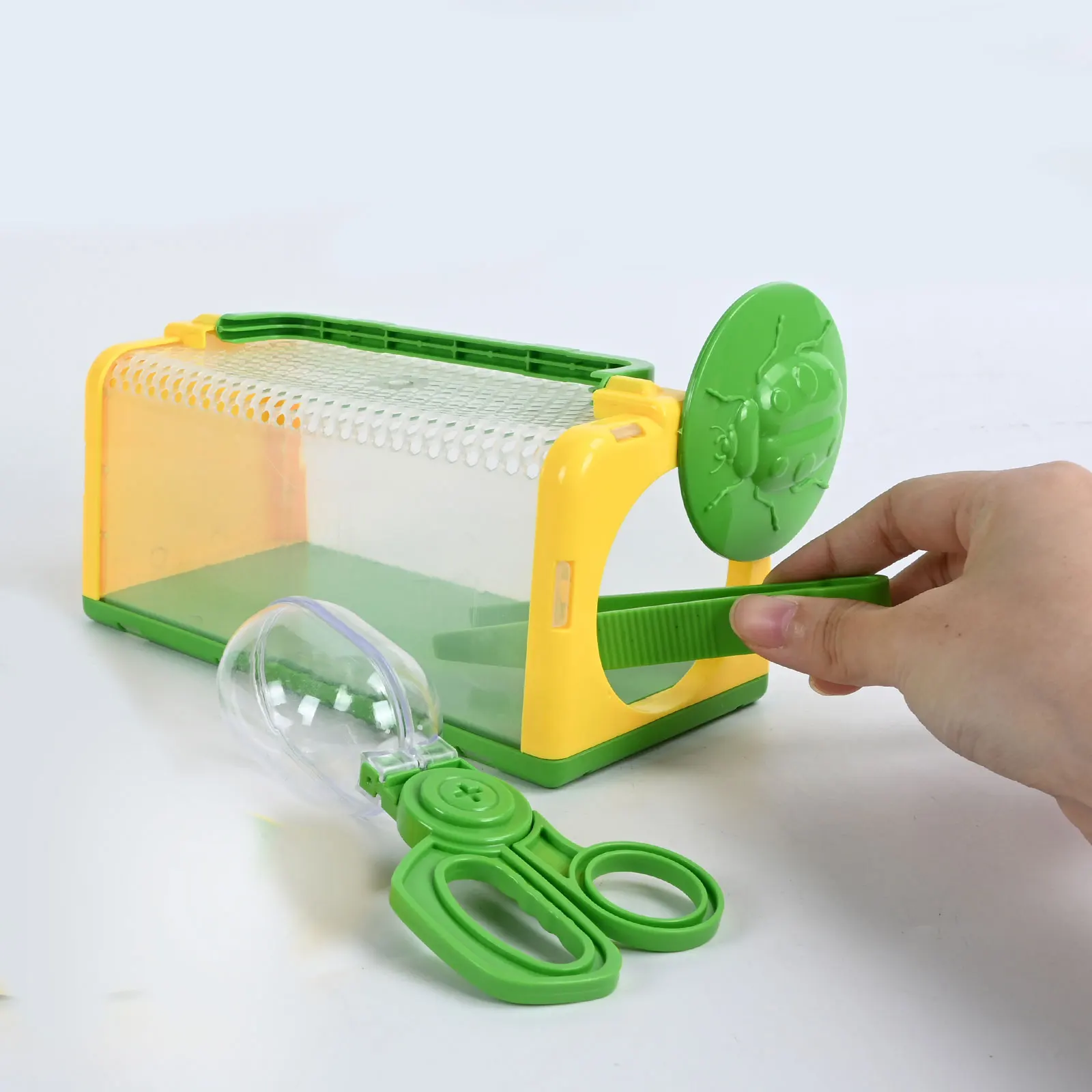 Insectenkooi voor buiten, netvissen, avontuurlijke kleding, telescoopclip, transparante observatiepot, insectenpot speelgoed