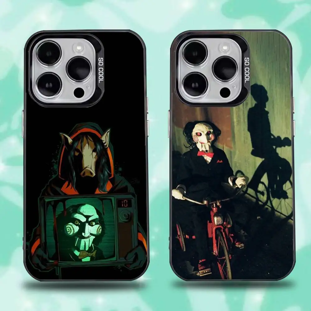 

S-SAW B-BillyS-S Phone Case For iPhone 16,15,14,13,12,11,Pro,Max,Plus,Mini,XS,SE Anti Fall Black Matte Hard Bumper