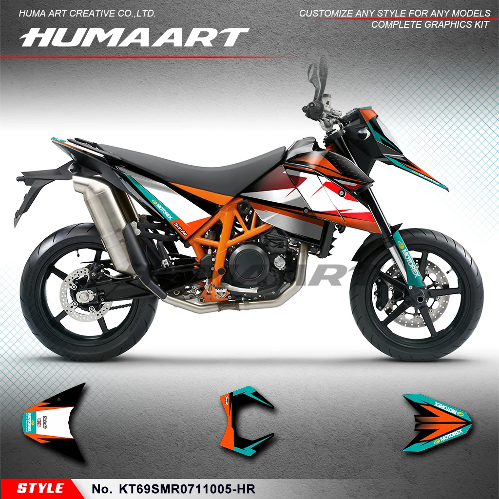 HUMAART Graphics Kit Wrap Sticker for KTM 690 SM SMR 2007 2008 2009 2010 2011,Restyled,  KT69SMR0711005-HR