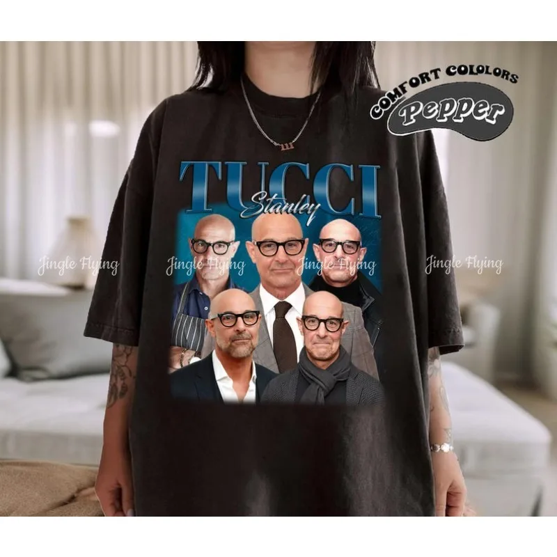 Camiseta Retro de colores cómodos, regalo para seguidor de Stanley Tucci, camiseta Vintage de los años 90, camiseta pirata