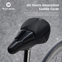 WEST BIKING Bicycle Saddle 3D Soft Bike Seat Cover Cycling Silicone Seat Cushion Breathable Saddle Comfortable Bicycle Bike