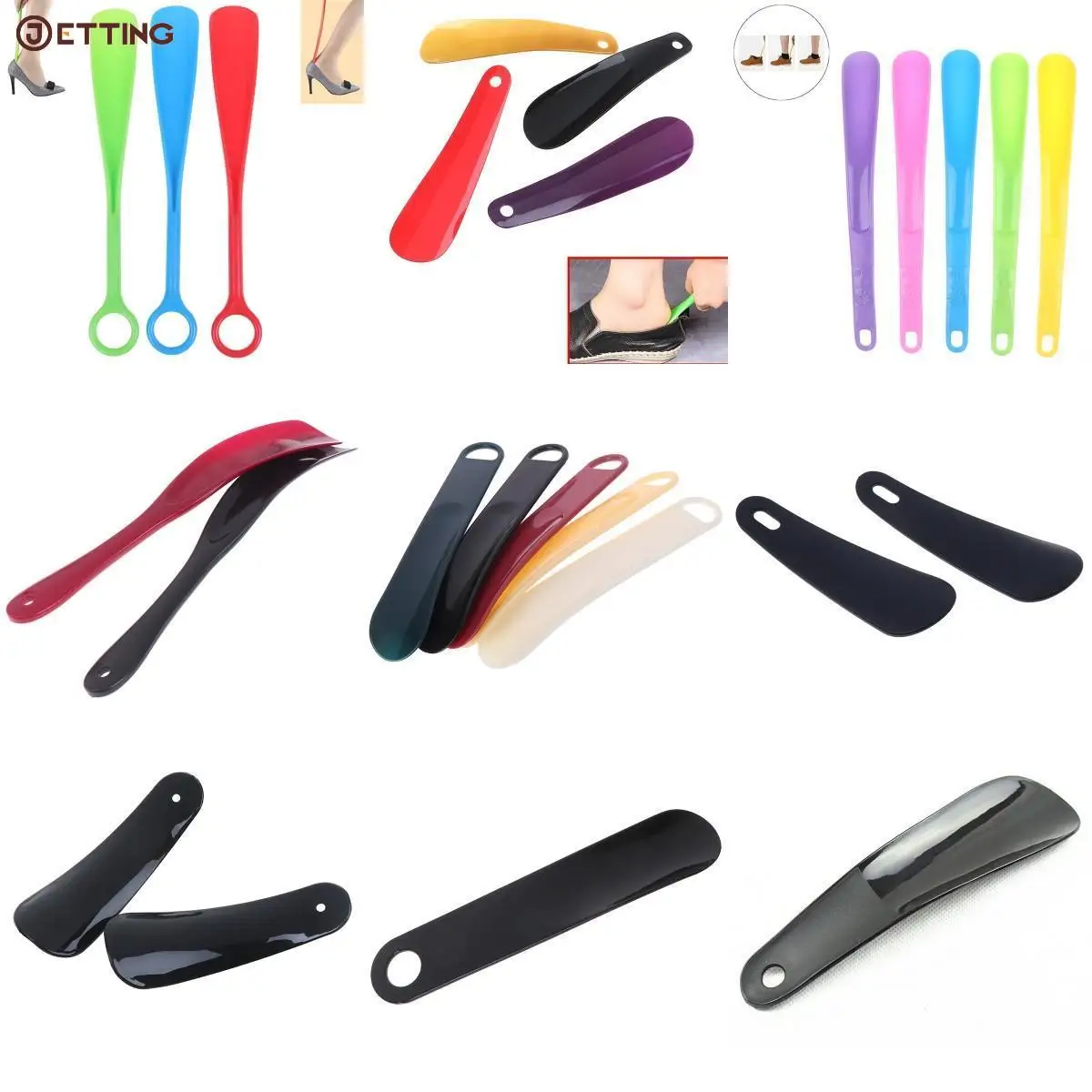 

1/2PCS Professional Plastic Shoe Horn Spoon Shape Shoehorn Shoe Lifter long Shoe Horn Shoehorn Shoe Lifter Flexible Sturdy Slip