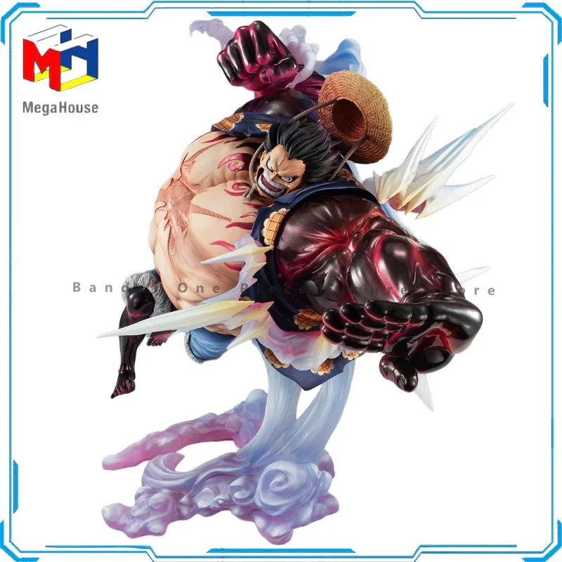 In Stock Original MegaHouse One Piece POP Luffy Gear 4 Bounce Man Ver2 Action Animation Toy Gift Model Collector Anime Hobby