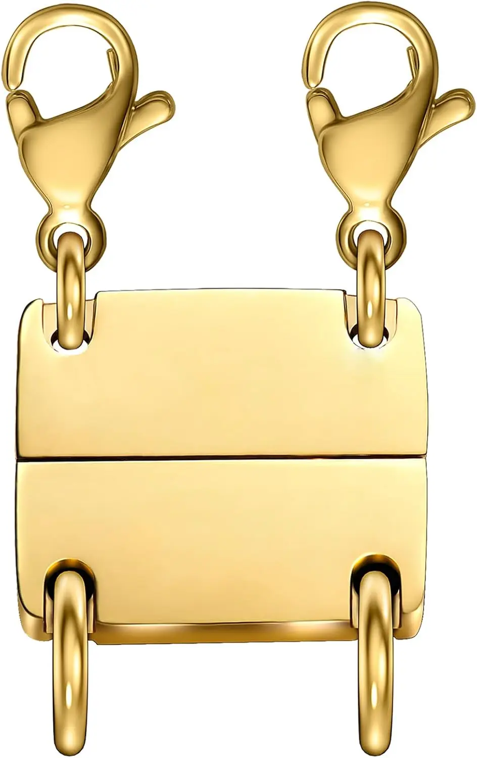 18K Gold & Silver Necklace Clasp for Layering