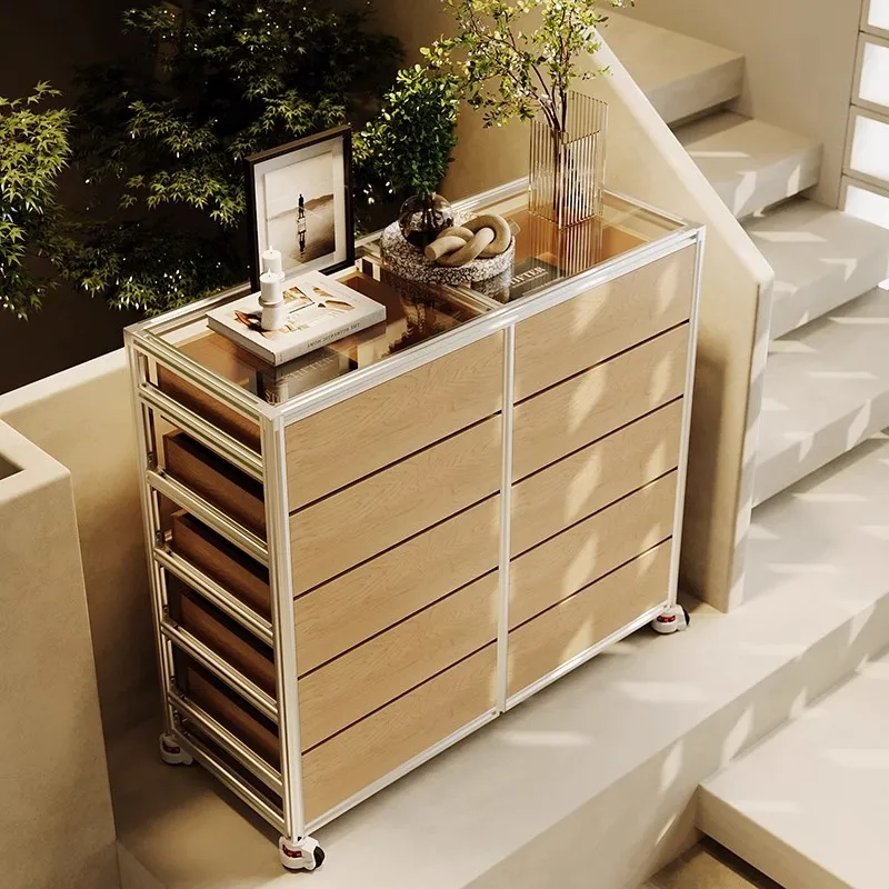 

Industrial style storage rack aluminum profile document storage cabinet exhibition hall multi-layer