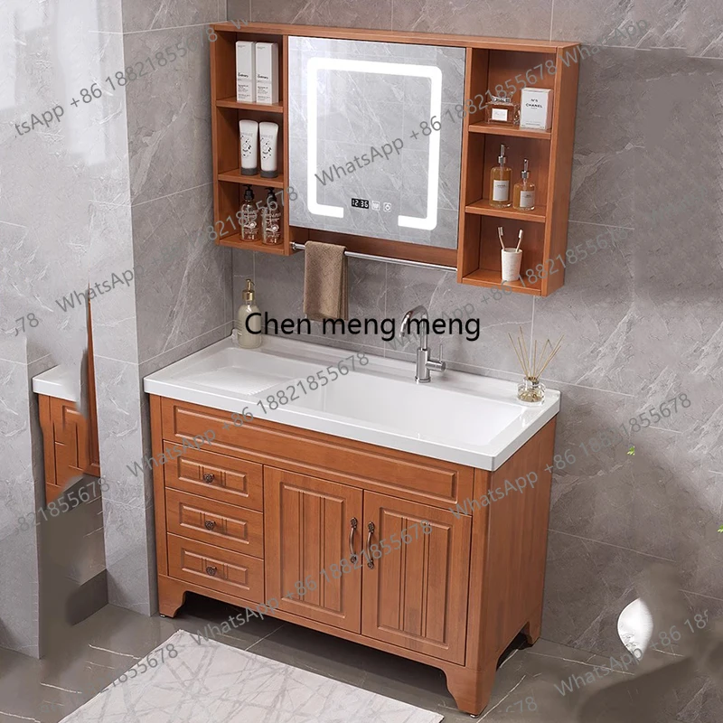 Floor Standing Bathroom Cabinet Wooden Drawers Vanity Storage Bathroom Cabinet Washroom Space Saver Bad Schrank Home Furniture
