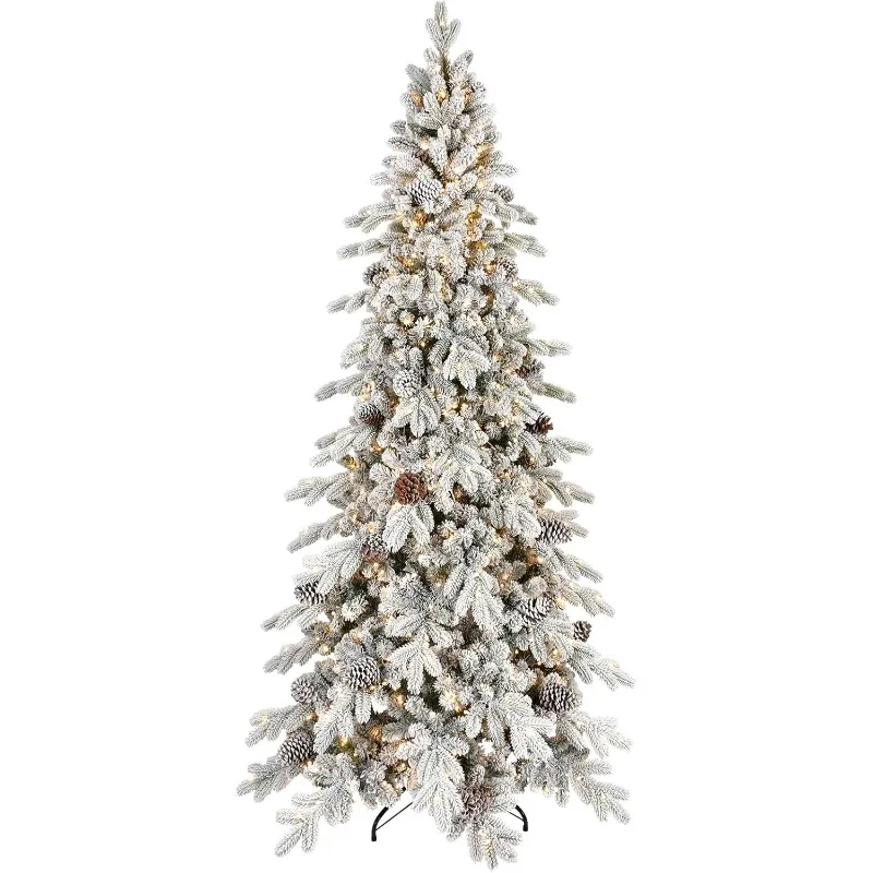 

Mixed flocking Christmas tree warm light pine cone pe simulation pvc artificial Christmas tree gifts