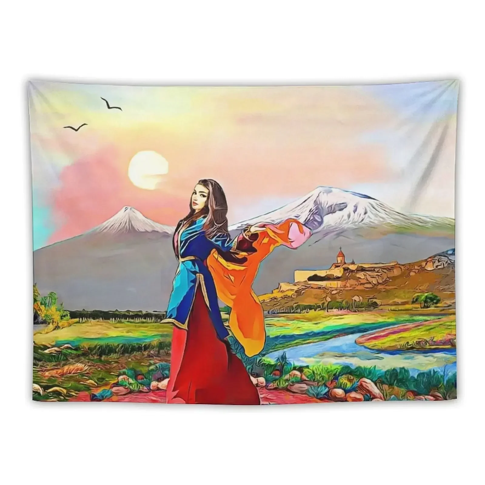 Colors of Armenia ????????? ???????? Tapestry Outdoor Decor Room Aesthetic Decor Tapestry