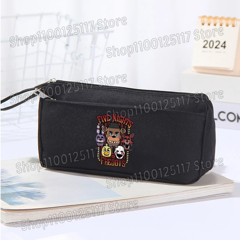 Fnafs حقيبة أقلام رصاص لوازم الطلاب خمس ليال فريدي القرطاسية كيس التخزين الأولاد بسيطة باردة أكياس القلم العودة إلى المدرسة الهدايا