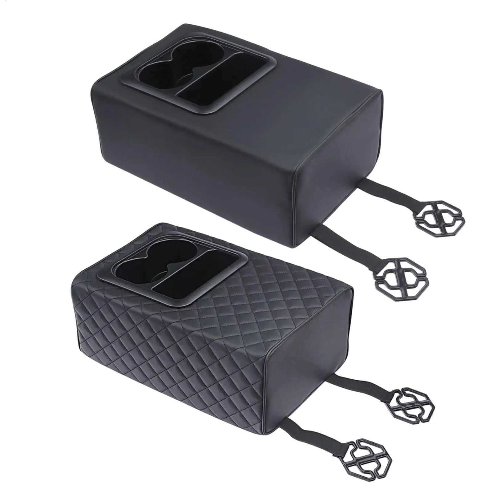 Armrest box booster pad Auto Interior Rear Seat Armrest Console Box with Cup Holders Backseat Center Console armrest mats