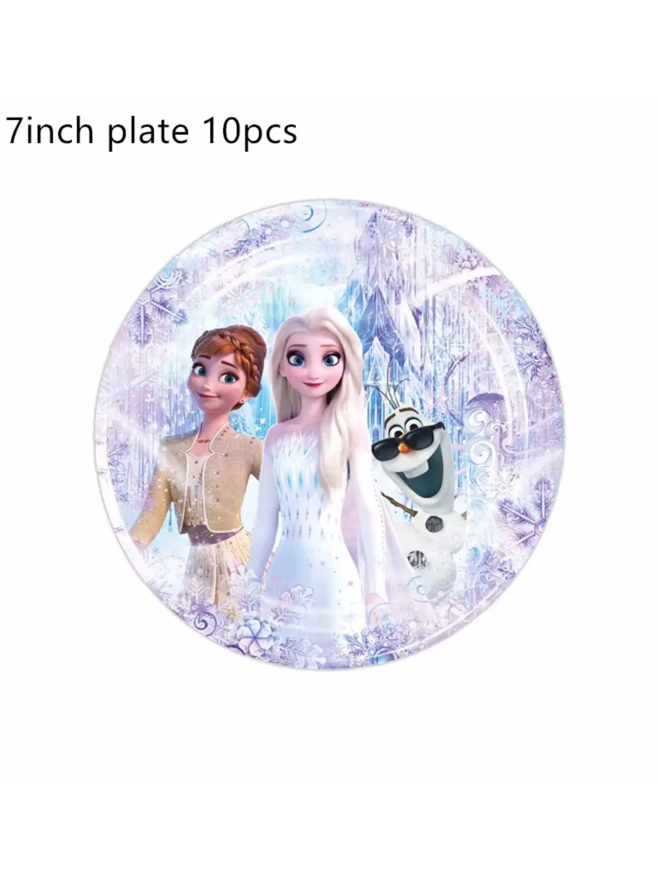 1/10/20pcs New Disney Elsa Anna Frozen Party Supplies Paper Cups Paper Plate Tablecloths Snow Queen Birthday Party Decoration
