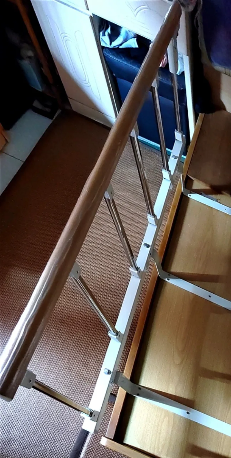 For Foldable Stainless Steel Bed Rail Anti-Fall Guard Barrier For Kids Elderly Safety Bed Protection
