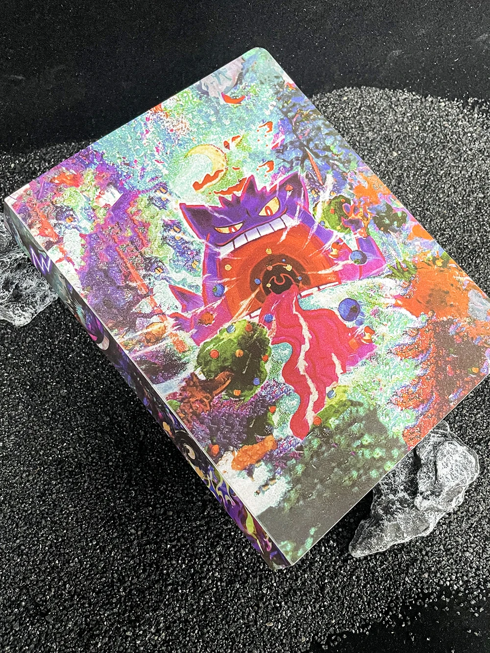 

4 Compartments Can Hold 240 Pcs Card PTCG Gengar Ex Collectible Card Album Matte Touch Shell A Gift for Trading Card Collectors