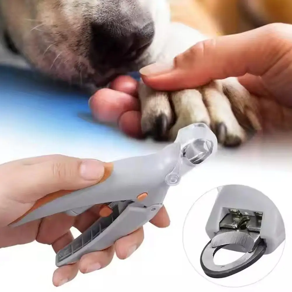 LED Pet Light-up Nail Clippers With Magnifying Glass Prevent To And Light Lines, Wear-resistant Blood Damage To Waterproof Y0F7