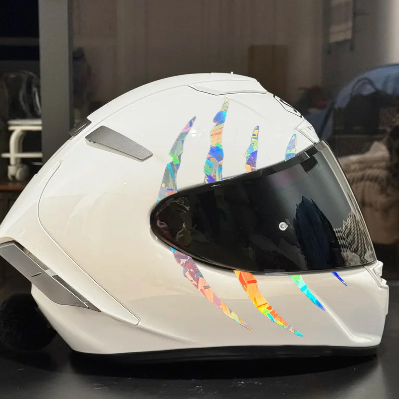 1 комплект голографической виниловой наклейки с царапинами — наклейка с динамическим дизайном для внешних шлемов, гаджетов, интерьера — выставной стиль