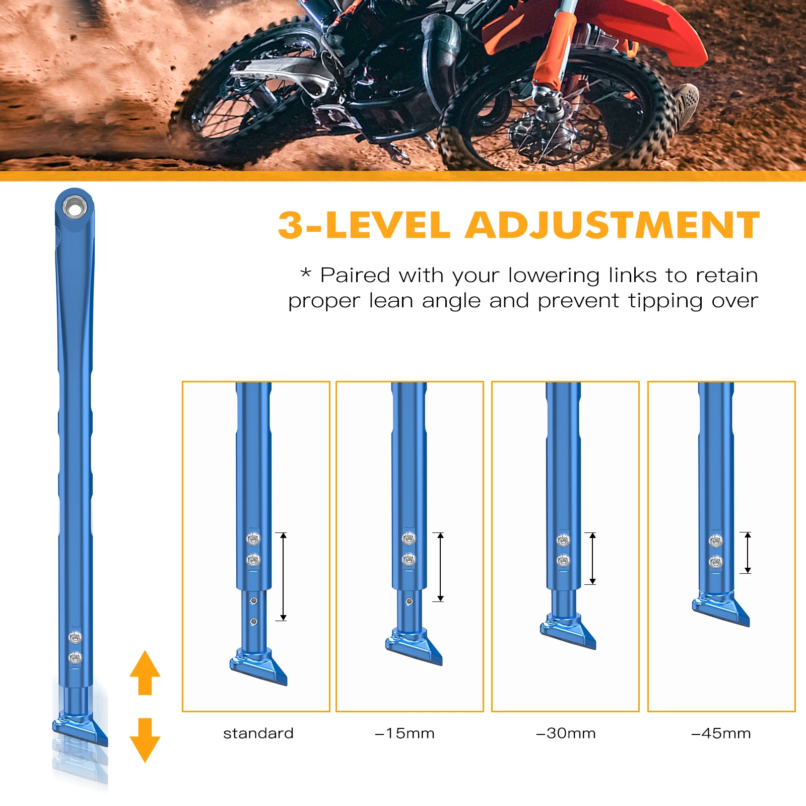 For Husqvarna TE 300 2014-2023 TE 250 FE 250 FE 350 FE 450 FE 501 Adjustable Kickstand Kick Side Stand FX 350 450 TX 125 TX 300