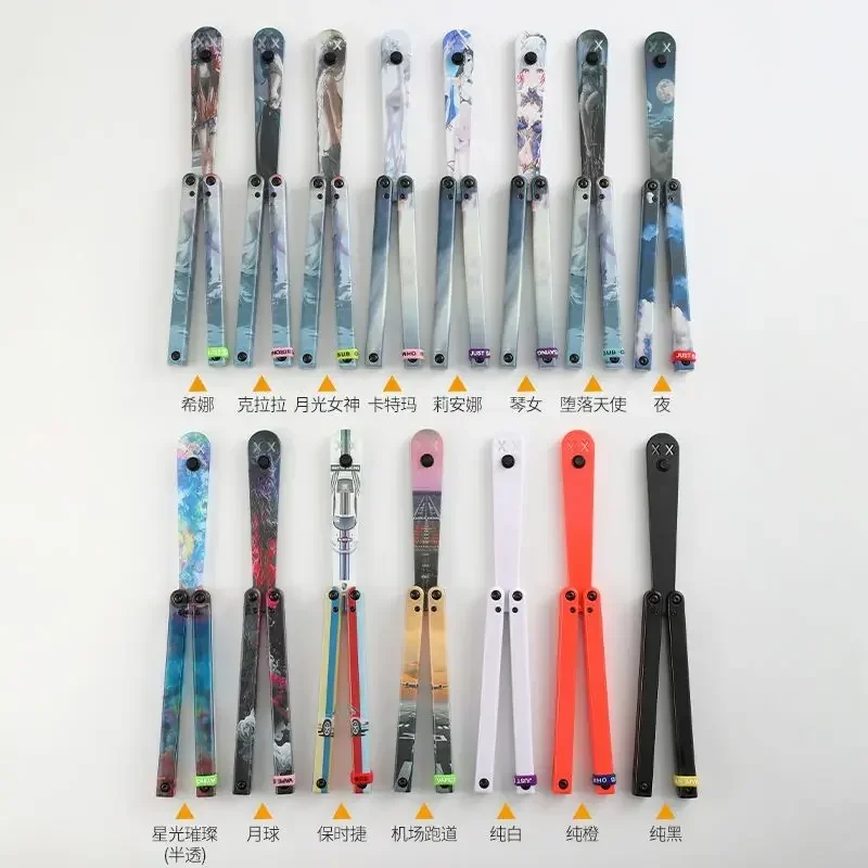 Clone Training Butterfly Knife POM Plastic Material Balisong Flipper Trainer CNC Cutting No Edge Safe Safety Training Flipping