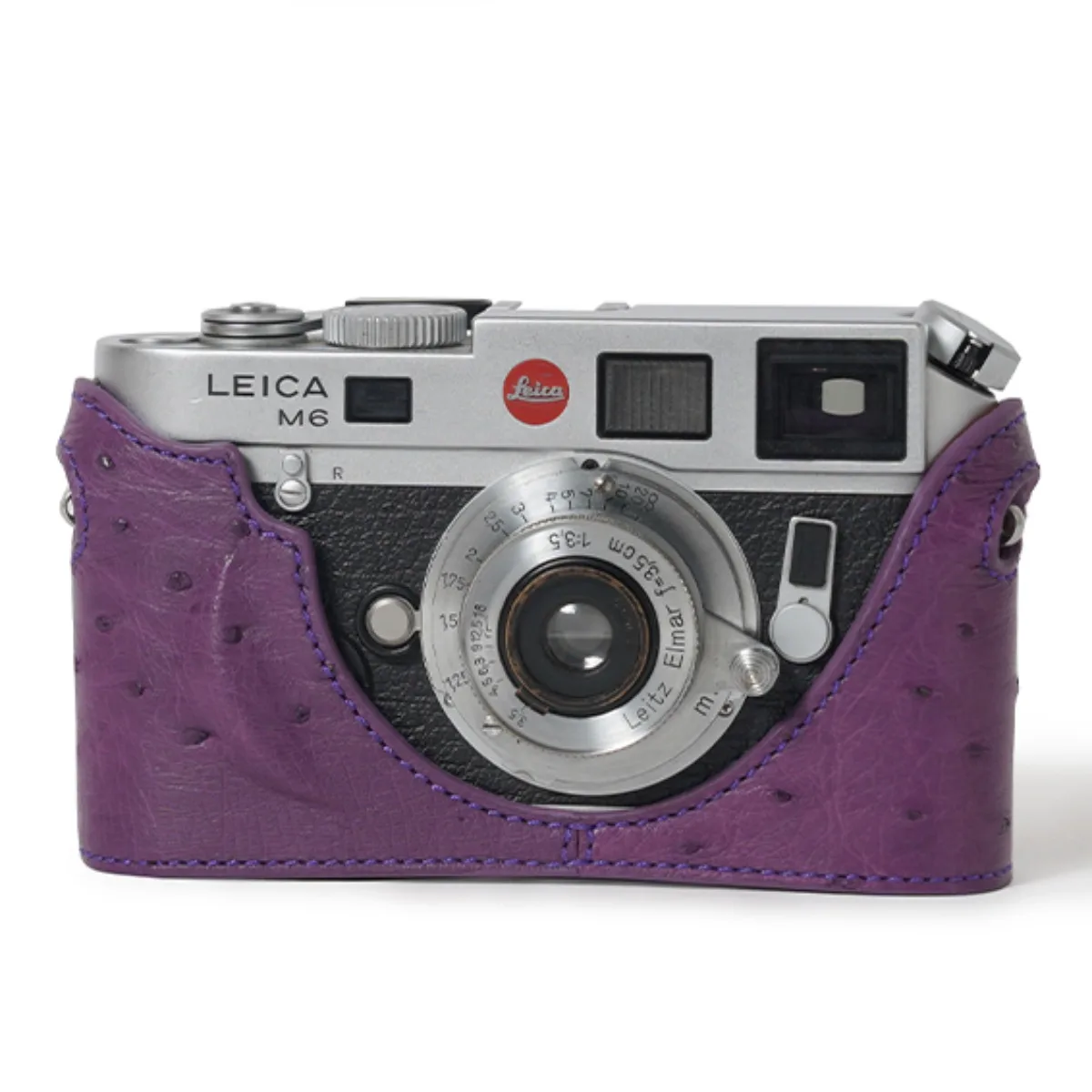 Genuine Ostrich Leather Camera Protective Case Half Cover Bags for Leica M2 M3 M4 M4-P M6 MP Camera Photography Accesories