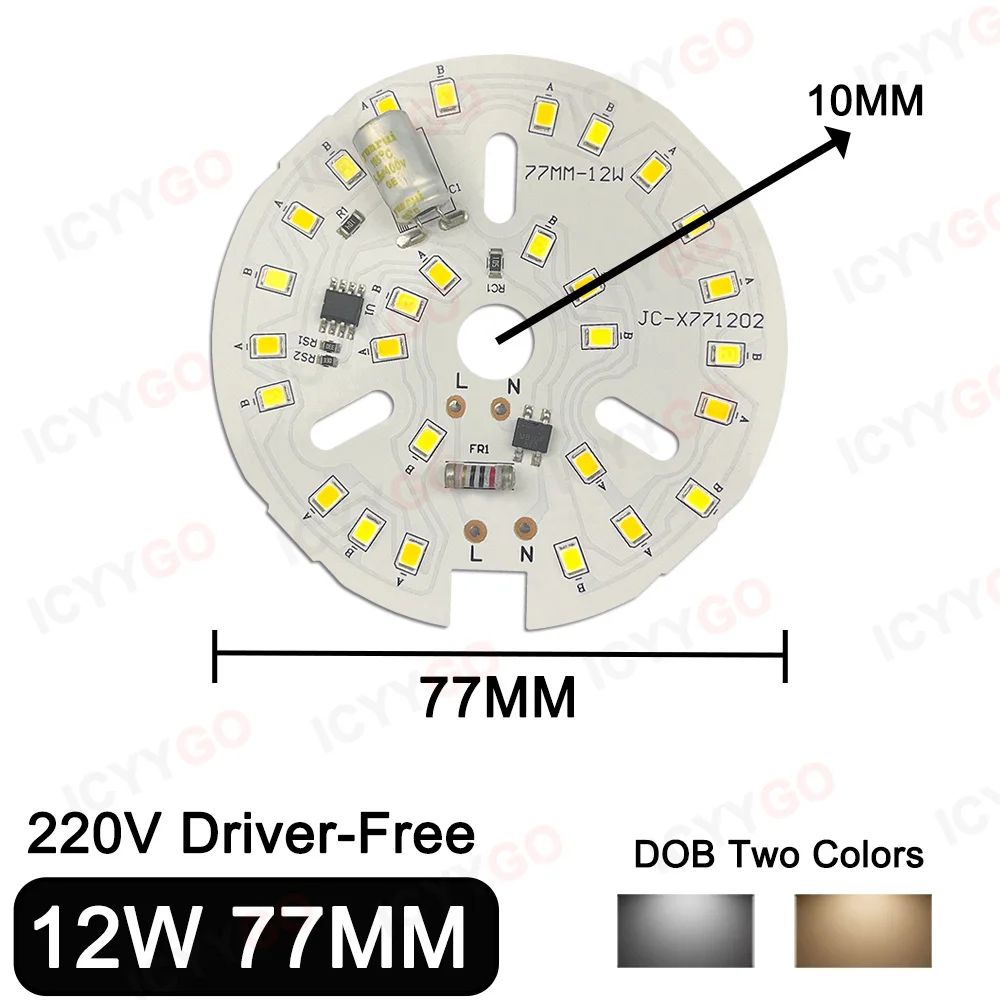 Imagem -05 - Led Pcb Driver Placa de Alumínio para Lâmpada Luz Driver-livre Painel de Luz Dob Duas Cores 5w 7w 9w 10w 12w 15w 18w Ac220v