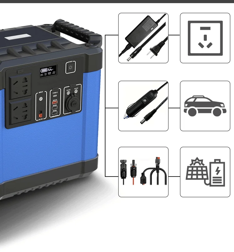 Camping Portable Lithium Power Station 600000mAh 2220Wh Emergency Power Supply Solar Generator 2000w