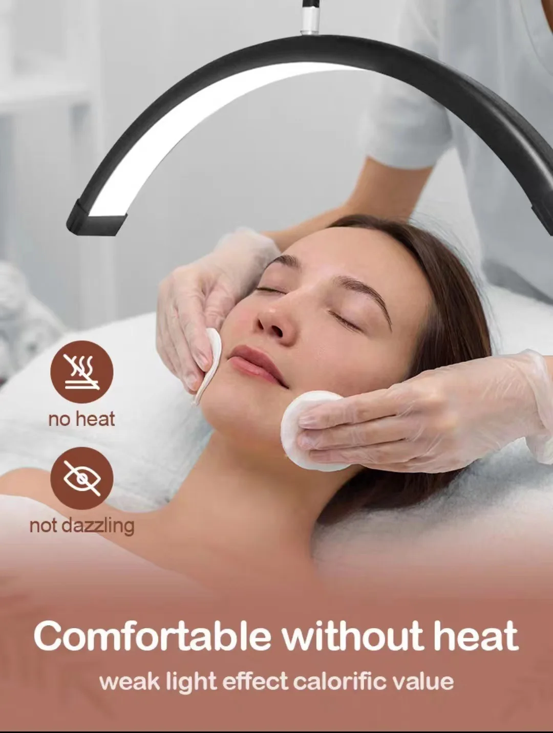 Beleza cílios iluminação LED meia lua luz