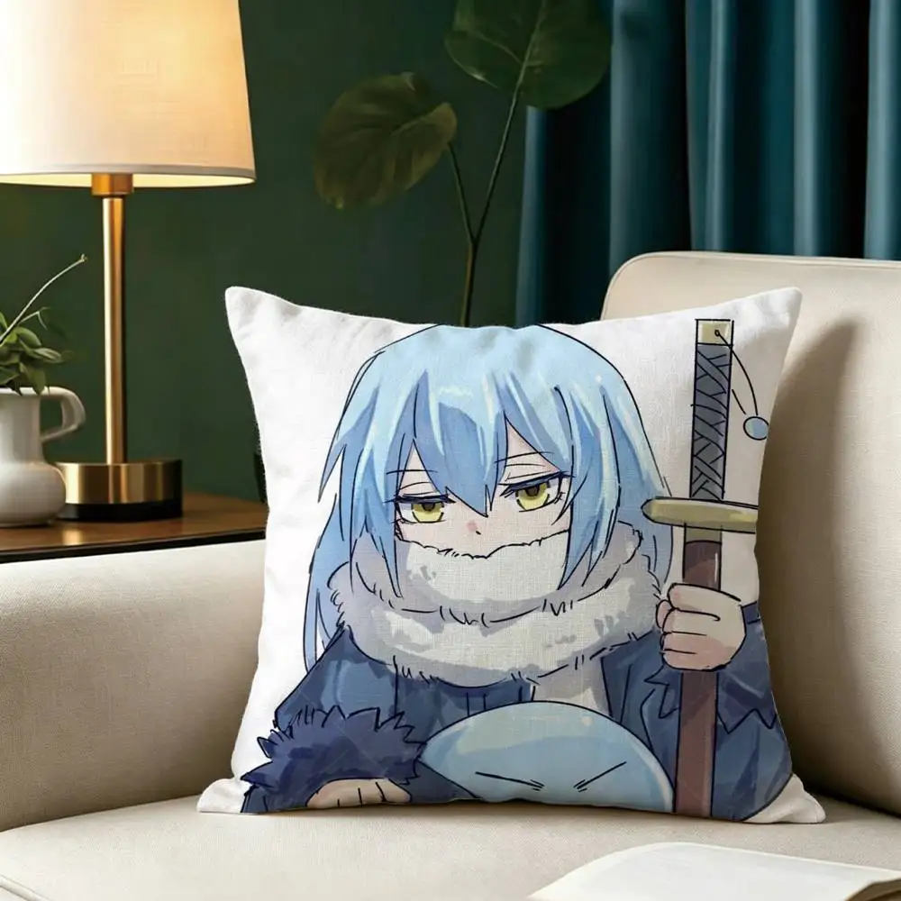 That Time I Got Reincarnated as a Slime Rimuru Tempest Square Double-Sided printed Pillow Case  Bedside Pillow  Cushion Cover