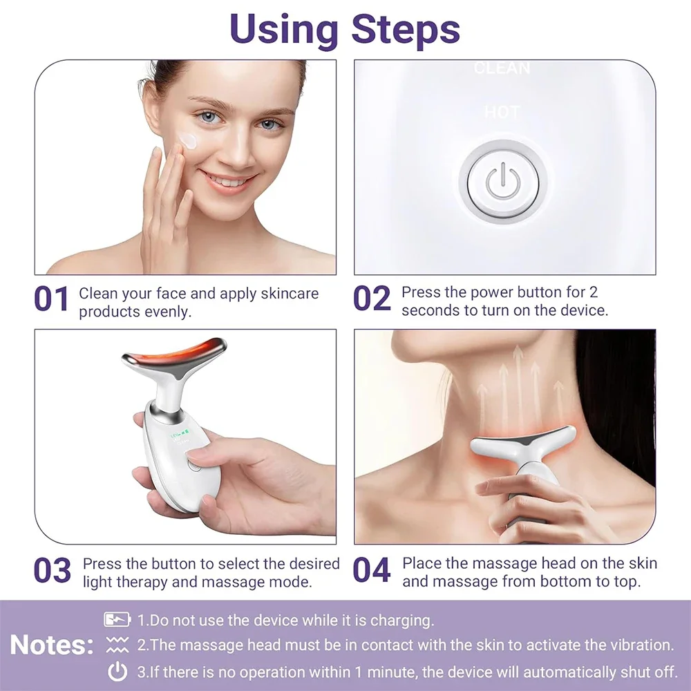 Neck Facial Lifting Device Skin Tightening Anti Wrinkle EMS Microcurrent Face Massager Double Chin Remover Skin Care Beauty Tool