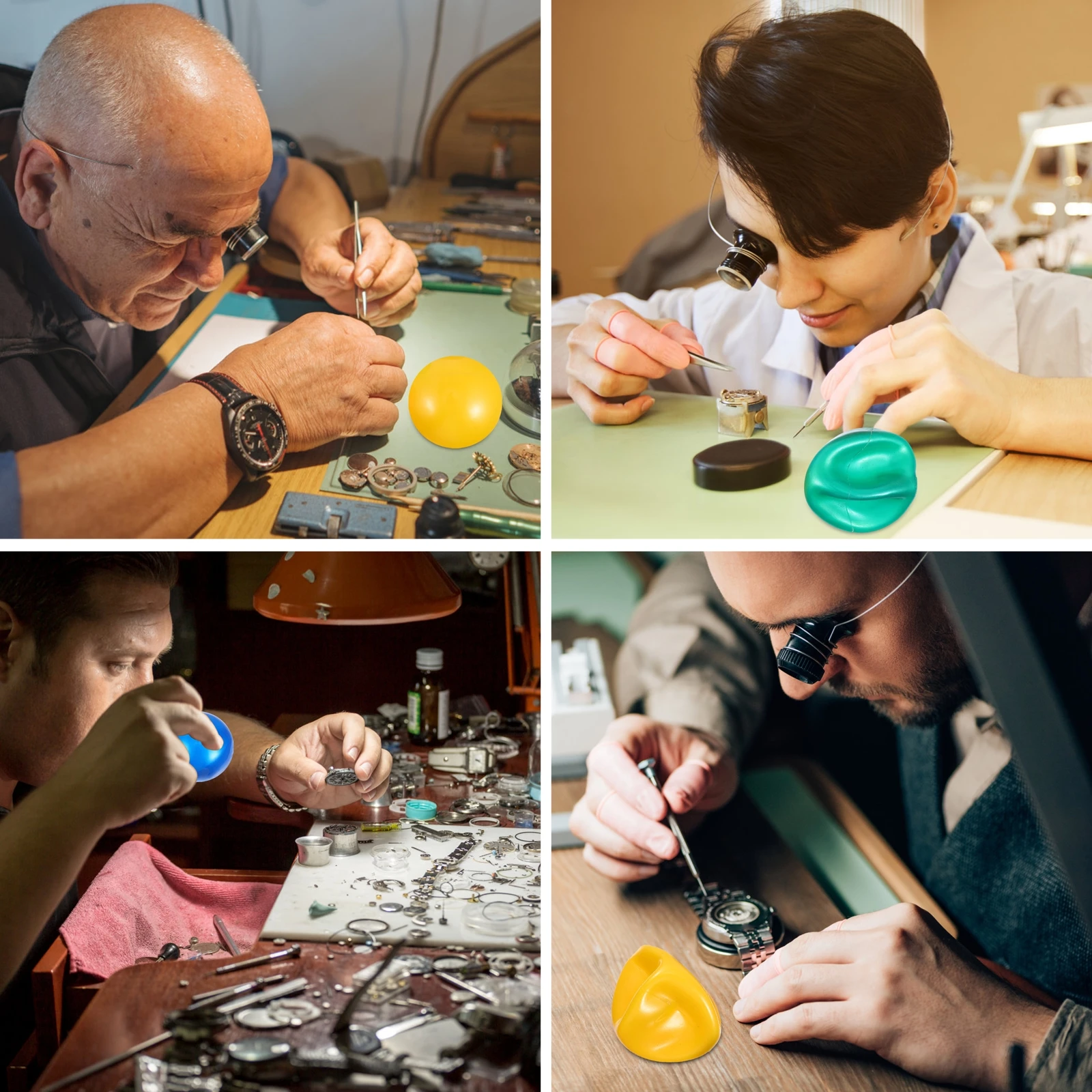 

4 pcs Rubber Friction Balls Watch Case Opener Tools Watch Back Opening Balls Cover Remover For Watchmakers Hobbyists Safe