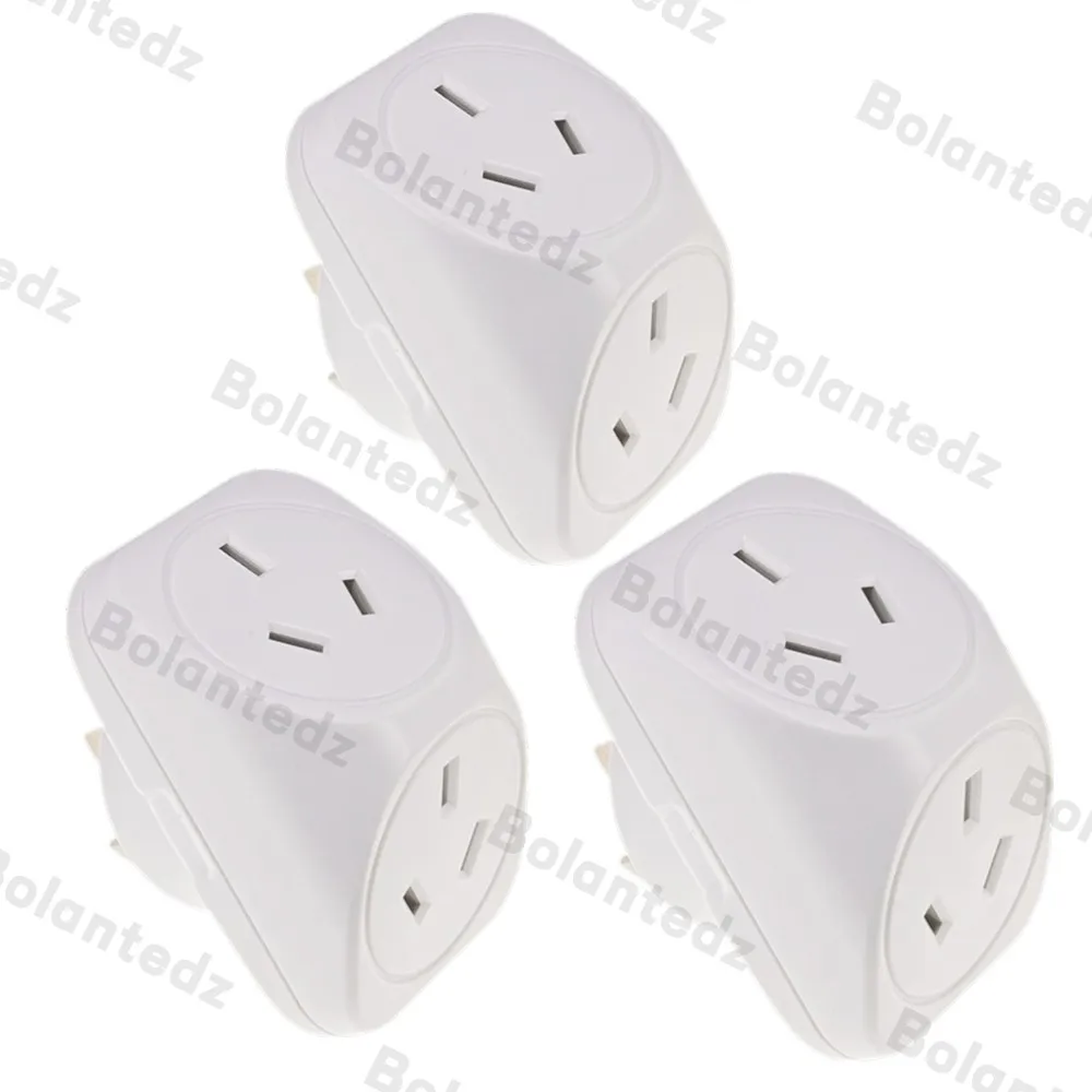 3pcs/lot AU Double Plug Outlet Extender Multi Plugs Adaptor Electrical Sockets AC Power Converter for Home Australian standard