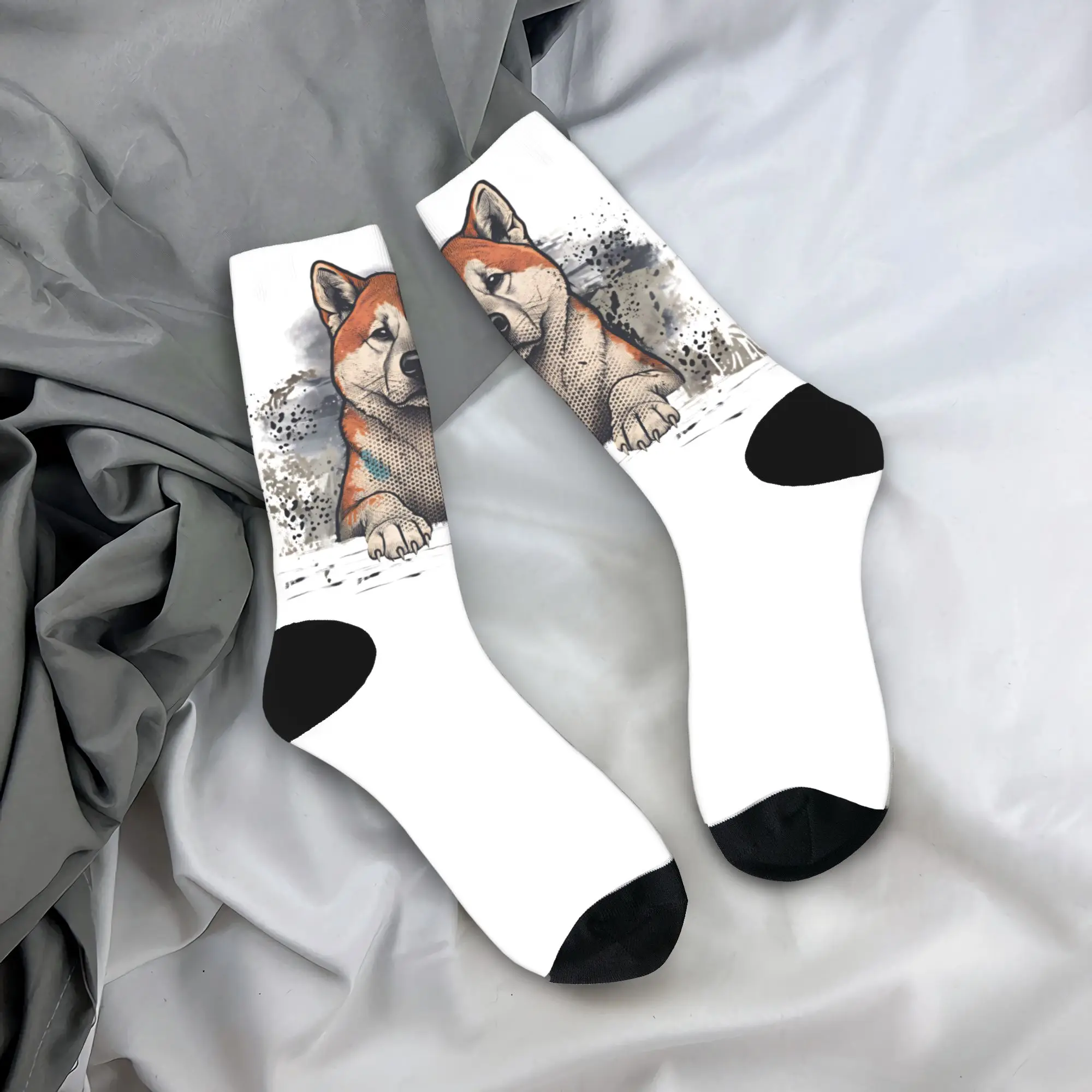 

Dog Collection Socks Akita Inu Anti Skid Stockings Men Comfortable Outdoor Socks Autumn Gothic Graphic Socks