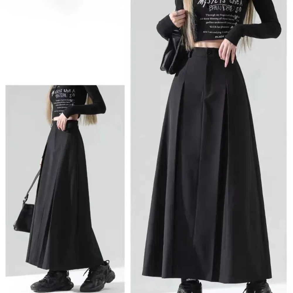 

Мужские зимние брюки-юбка с широкими штанинами XS-5XL, унисекс, в американском ретро-стиле, модные, повседневные, свободные, нишевые, для мужчин