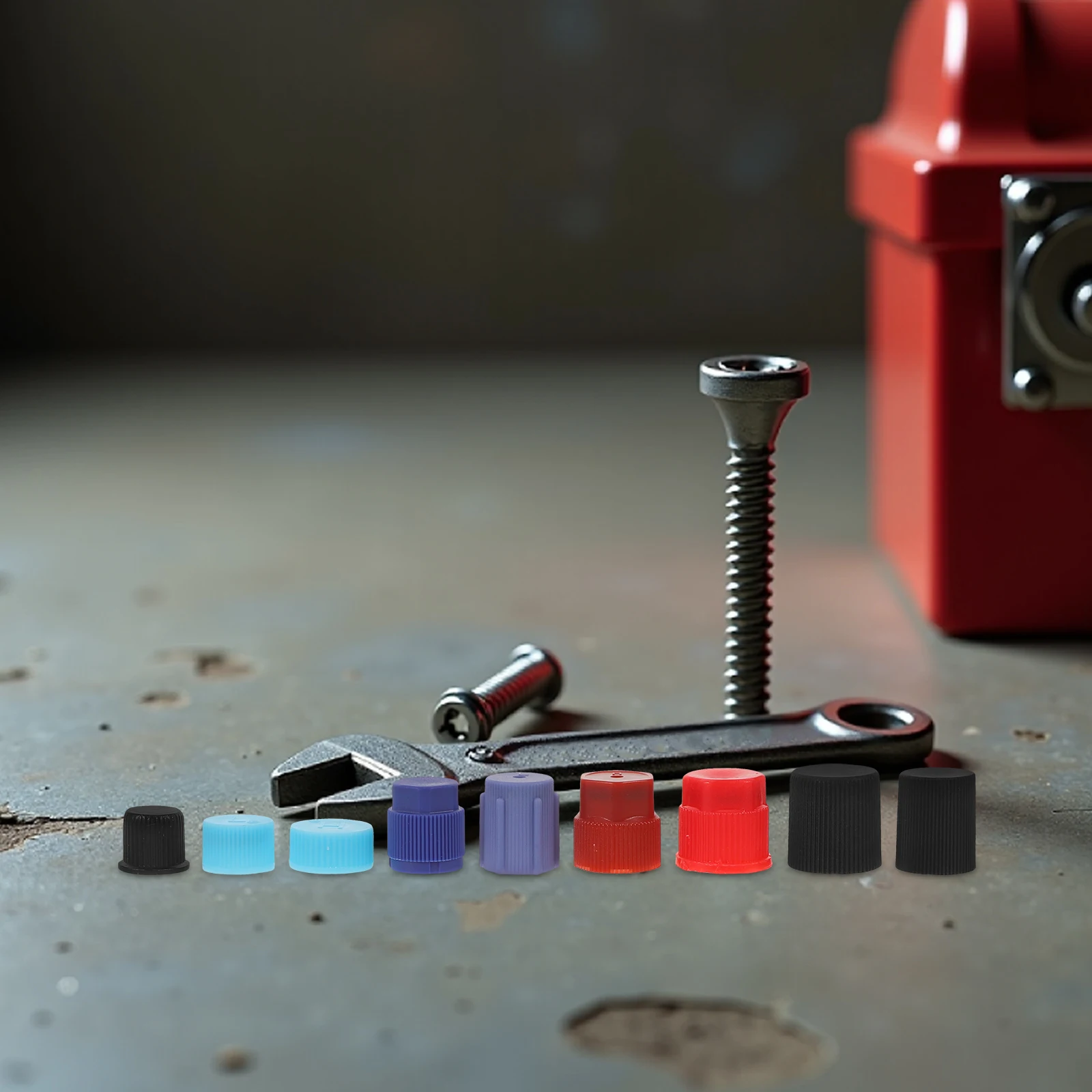 

45Pcs Car Ac Valve Caps Plastic Automotive Air Conditioner Port Caps Auto Ac Charging Port Replacement Valve Covers for Vehicle