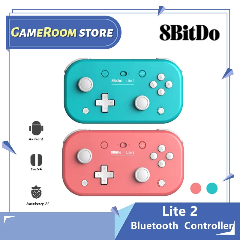 8BitDo Lite 2 Bluetooth Gamepad Controller with Vibration Wireless Game for Raspberry Switch Windows Steam Raspeberry Pi pink