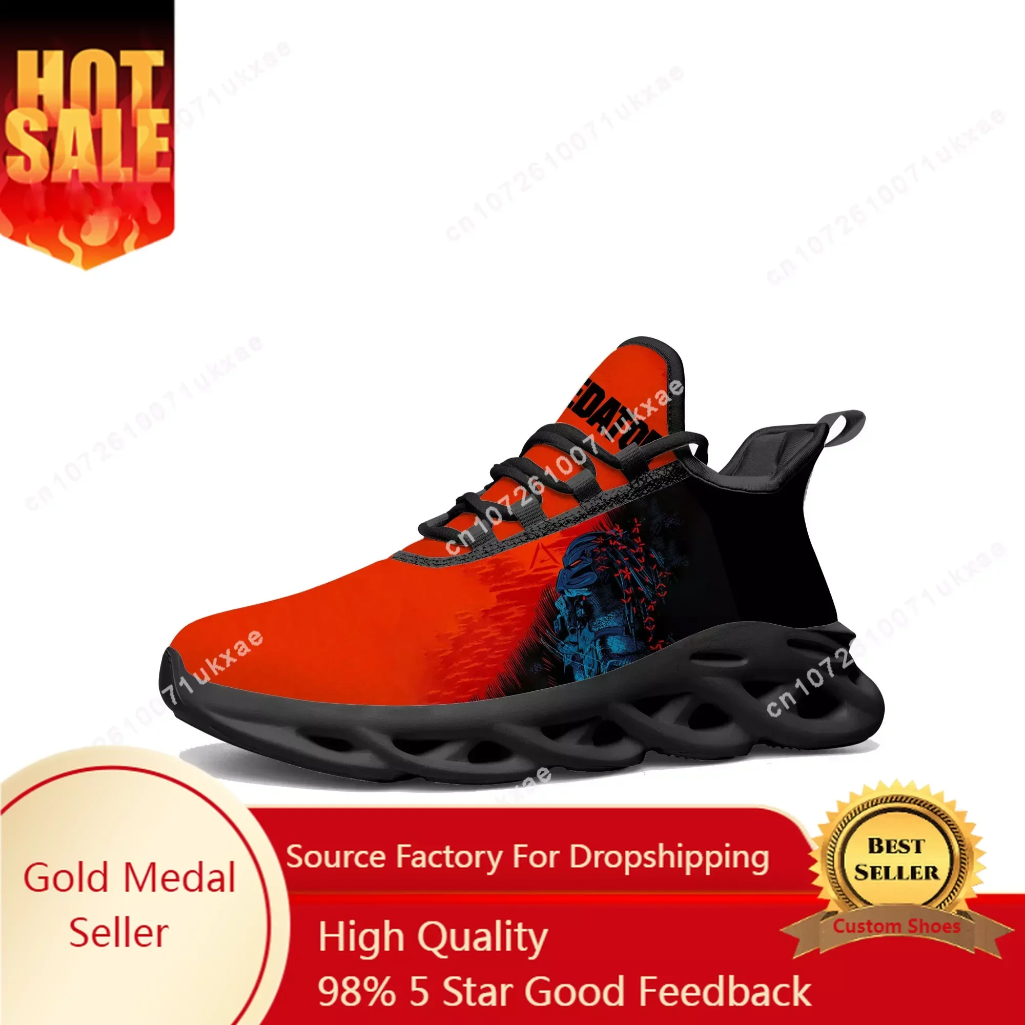 

The Predator Alien Movie Flats Sneakers Mens Womens Sports Shoes High Quality Sneaker Lace Up Mesh Footwear custom made Shoe