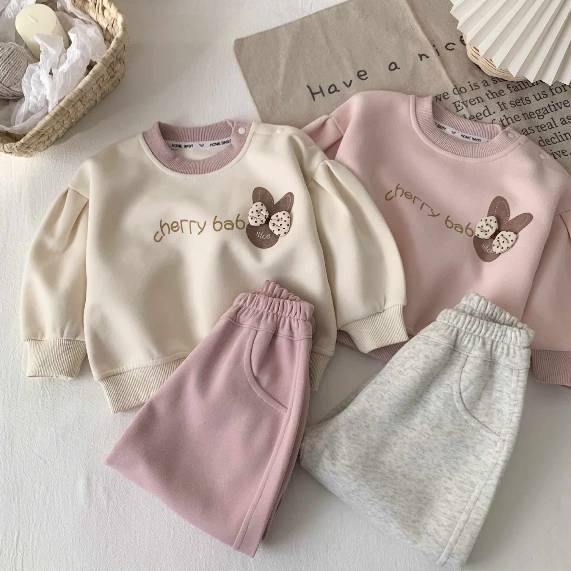 

Baby Clothing Set 2025 Autumn Korean Baby Clothes Baseball Uniforms Sweater+Pant Casual Girl's Two Piece Suit