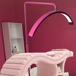 Fosoto FT-Y9 Hot Pink Hight Quanlity Arc LED Half-Moon Light Led Video Lash Light Floor Stand For Beauty Eyelash Tattoo Makeup