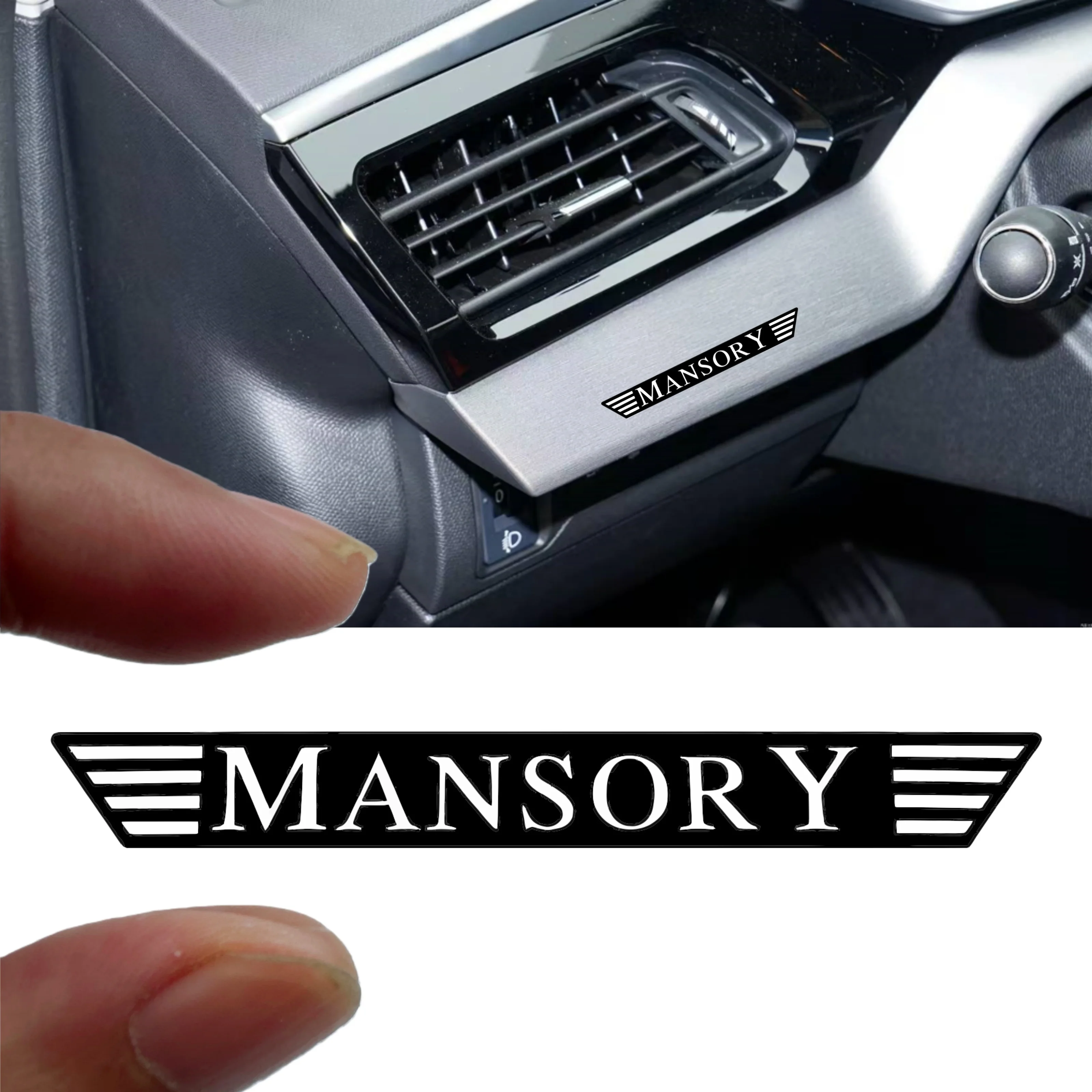 2 قطعة Autocollants Mansory pour Voiture-Emblemes de Marque Automobile en PVC Durable pour VEHicules Universels #4