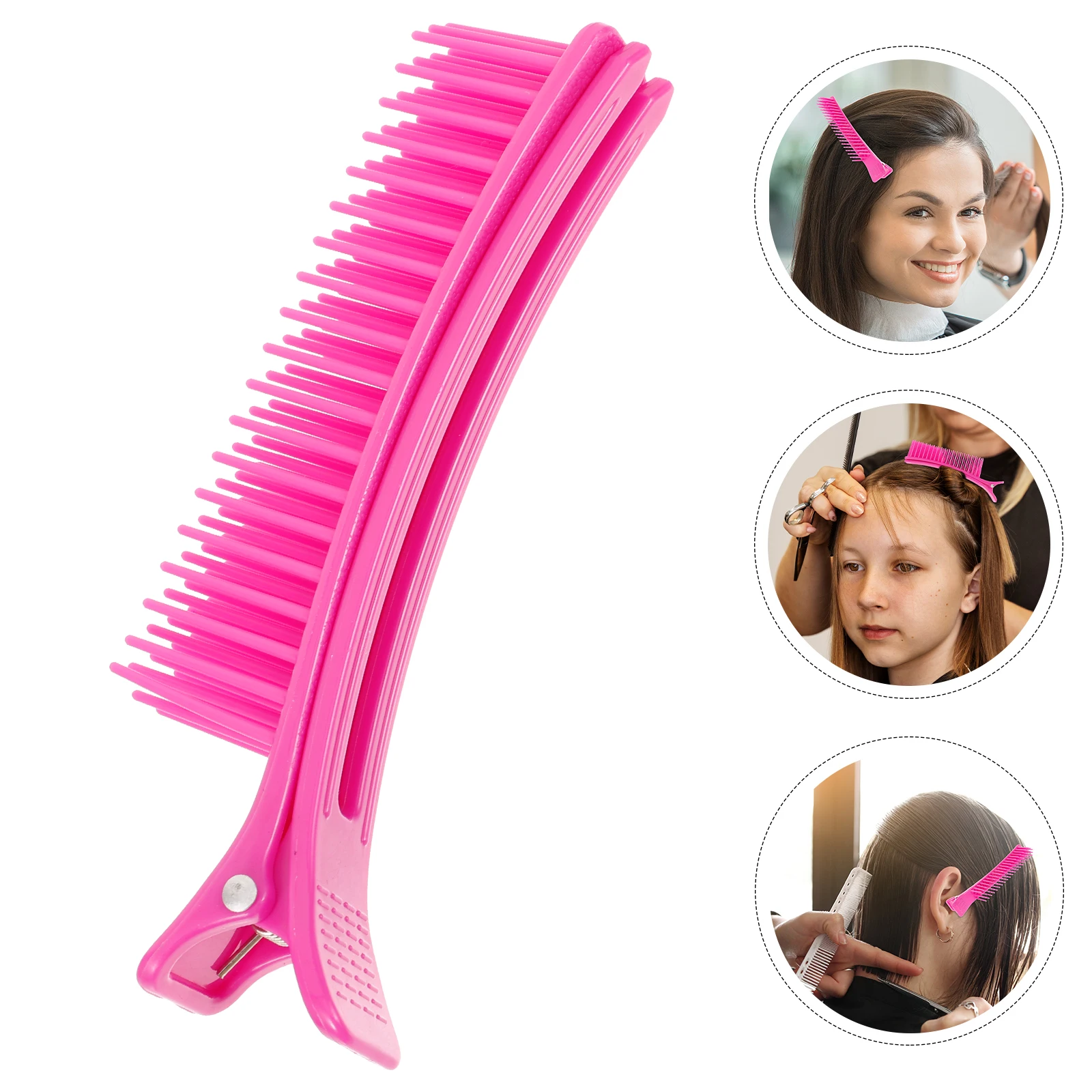 

2pcs Styling Plastic Hairdressing For Women Salon Sectioning Tool Duckbill Thick Thin Hair Volume Bangs Rollers Colored
