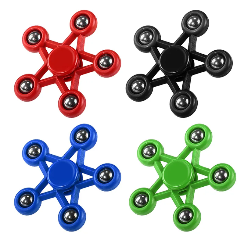 2Pcs Neue Stern Finger Gyro Spielzeug Kreative Spaß Hand Spinner Zappeln Spielzeug EDC Stahl Kugeln Stern Spinner Stress Relief gyro Spielzeug Geschenk