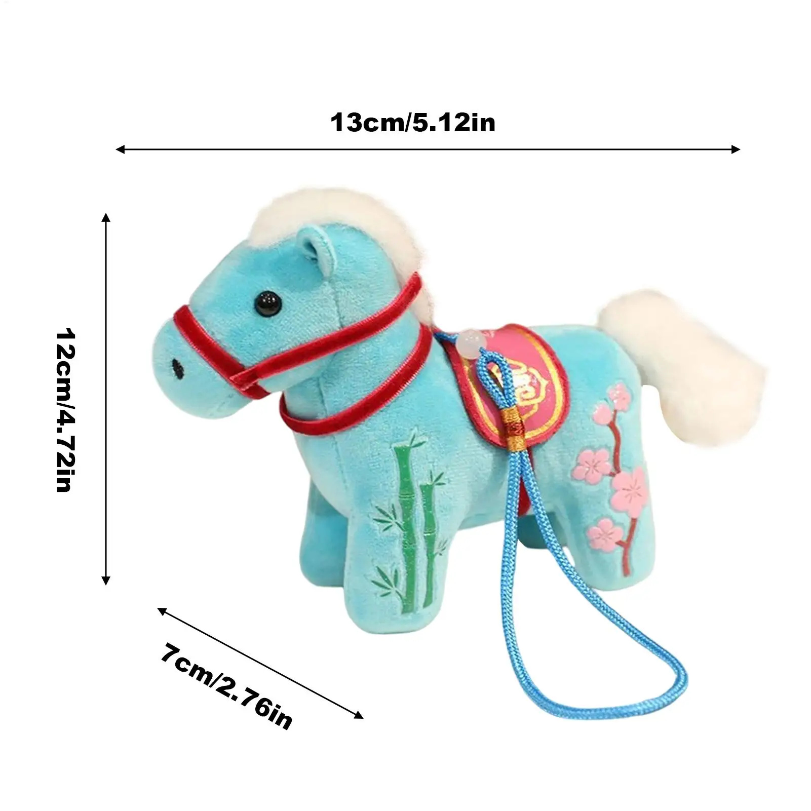 Adorno de Peluche del Año del Caballo 2026, Colgante de Monedero, Animal de Peluche de Año Nuevo para Niños, Adolescentes, Adultos, Entusiastas de la Moda y Estudiantes