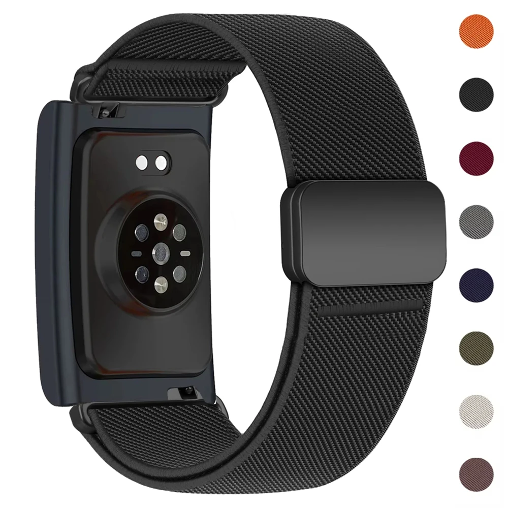 Magnetisches Nylonarmband für Amazfit Helio, atmungsaktives Correa-Armband, verstellbare Sport-Elastikschlaufe für Amazfit Helio