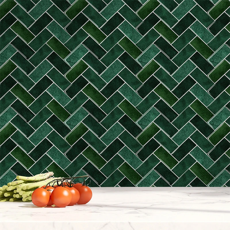 5/10PCS Peel and Stick Herringbone Self-Adhesive Wall Tiles Sticker Kitchen Backsplash Waterproof Vinyl Wallpaper For Bathroom view 4