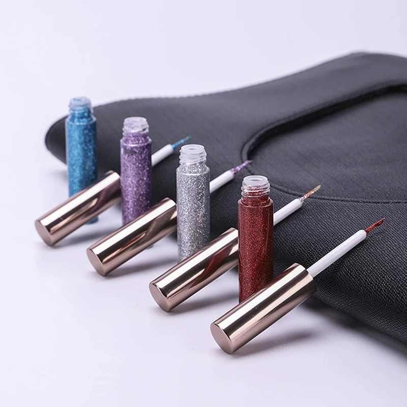 15 Kolorów Płynny Eyeliner Złoty Czerwony Niebieski Eyeliner Błyszczący Efekt Wodoodporny Długotrwały Trwały Makijaż Ołówek do Oczu