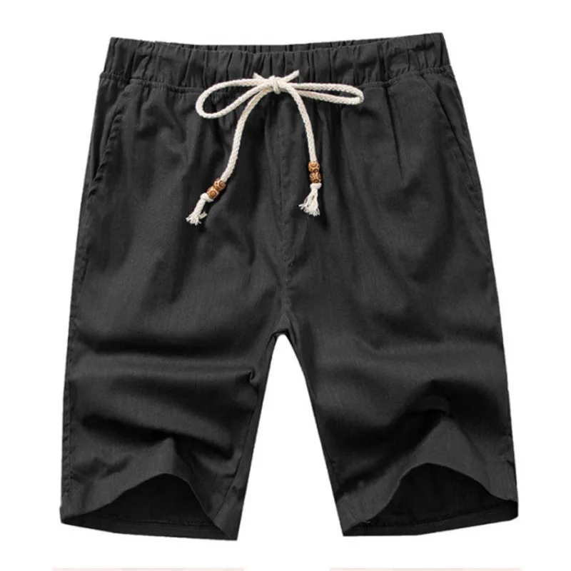 

Men's Linen Casual Shorts Drawstring Waist Big Pocket Summer Shorts