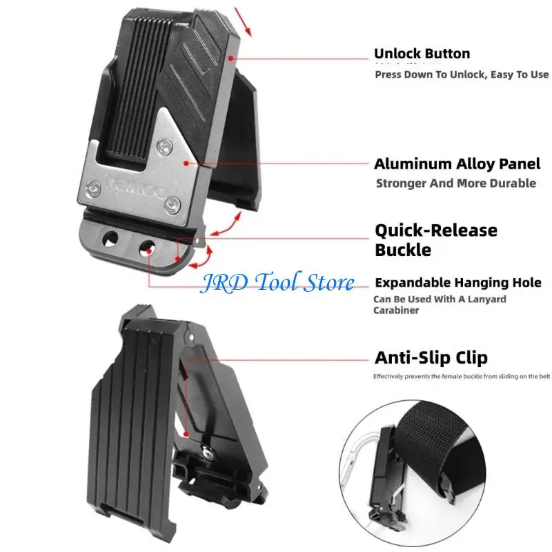 A2UD Professional Secure Attachment Tool Holder Build for Enhancing Durability with Power Tool Easy Access Preventing Swing